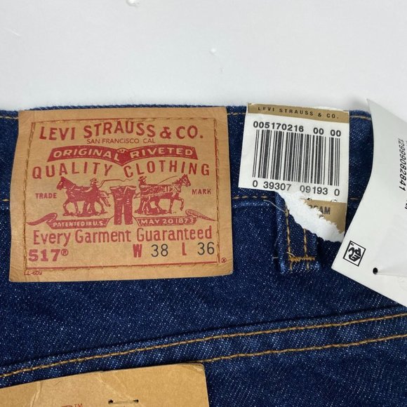 Vintage Y2K Levi's 517 Bootcut Jeans Men's 38 x 36 Fits 39 x 32 Blue Denim USA - Picture 8 of 16